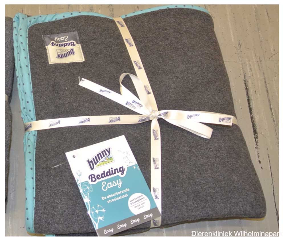 Een droge en zachte ondergrond is te verkrijgen met Bunny Bedding